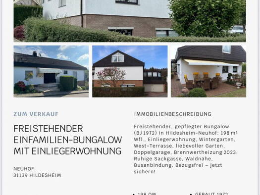 Einfamilienhaus zum Kauf provisionsfrei 479.000 € 6 Zimmer 198 m² 609 m² Grundstück Neuhof Hildesheim 31139