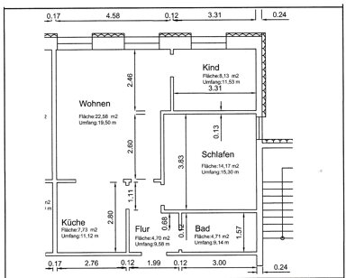 Wohnung zur Miete 520 € 3 Zimmer 62 m² 1. Geschoss Kloster Zinna Jüterbog 14913