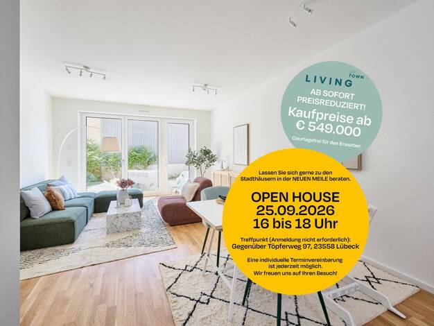 Stadthaus zum Kauf - Erstbezug provisionsfrei 715.000 € 4,5 Zimmer 140,4 m² 140,4 m² Grundstück St. Lorenz Süd St. Lorenz-Süd 23558