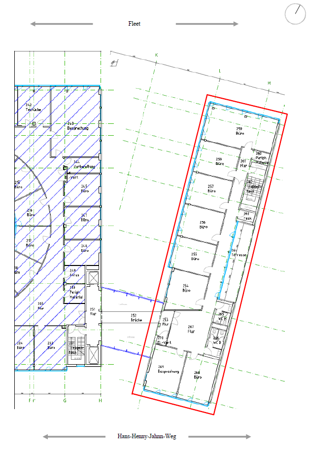 Bürofläche zur Miete 22,50 € 404 m²<br/>Bürofläche ab 404 m²<br/>Teilbarkeit Uhlenhorst Hamburg 22085