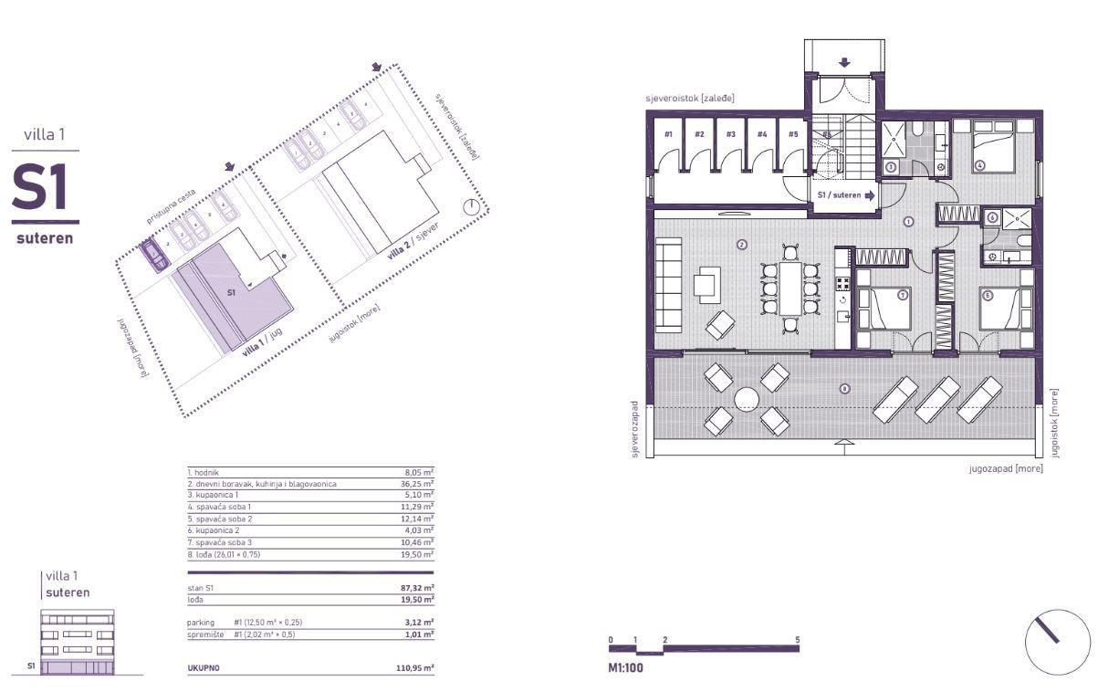 Wohnung zum Kauf 326.000 € 3 Zimmer 110 m²<br/>Wohnfläche Sveti Petar na Moru