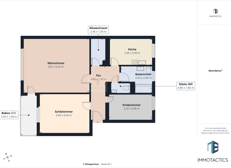 Wohnung zum Kauf 219.000 € 3 Zimmer 88 m² 2. Geschoss Bad Kreuznach 55543