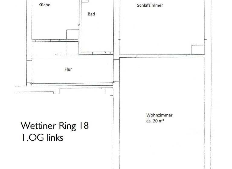 Wohnung zur Miete 315 € 2 Zimmer 47 m² 1. Geschoss frei ab sofort Wettiner Ring 18 Colditz 04680