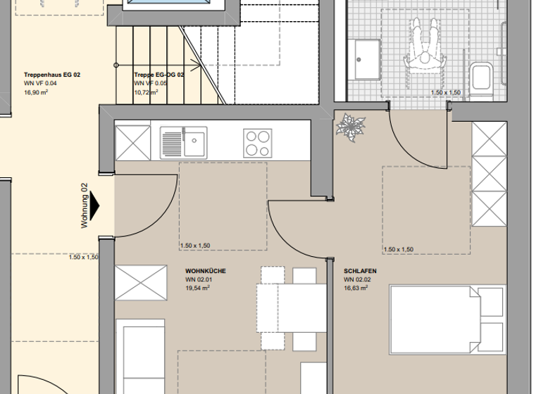 Wohnung zur Miete 293 € 2 Zimmer 43,1 m²<br/>Wohnfläche EG<br/>Geschoss 01.08.2025<br/>Verfügbarkeit Kürenz Trier 54295