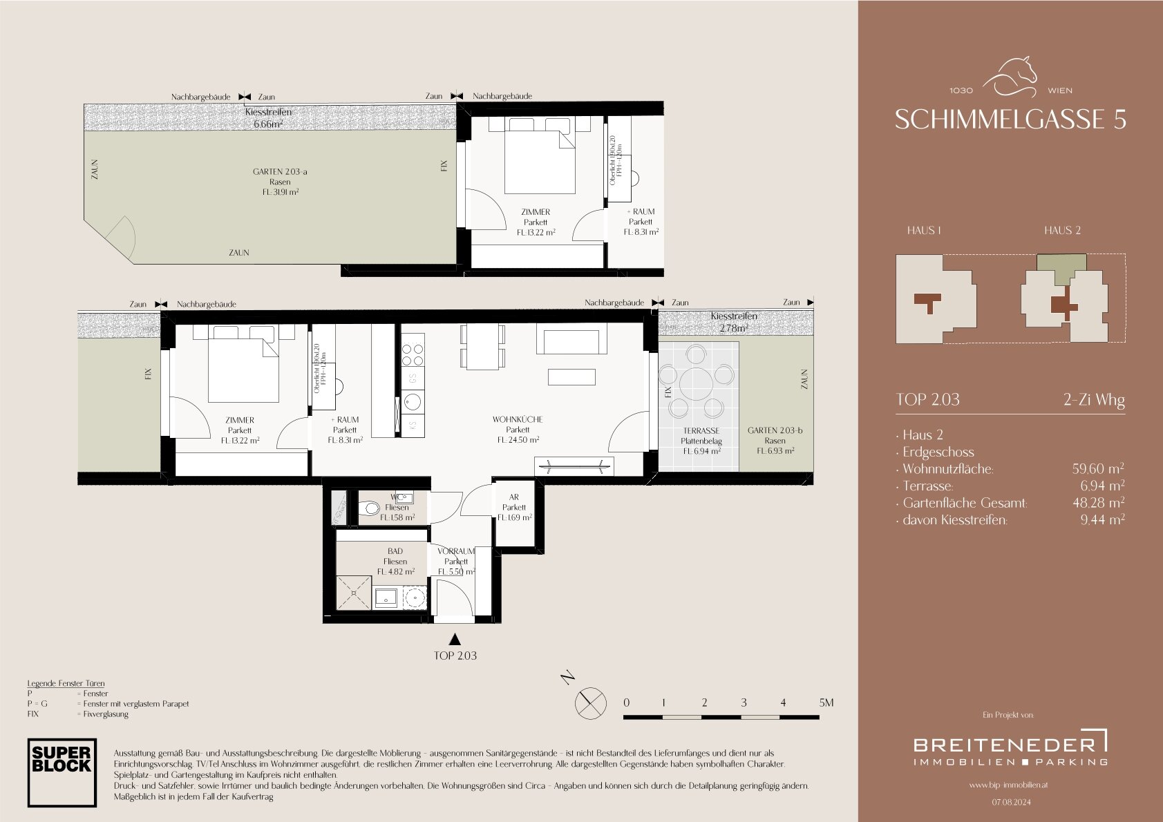 Wohnung zum Kauf provisionsfrei 517.000 € 2 Zimmer 59,6 m²<br/>Wohnfläche EG<br/>Geschoss Wien 1030