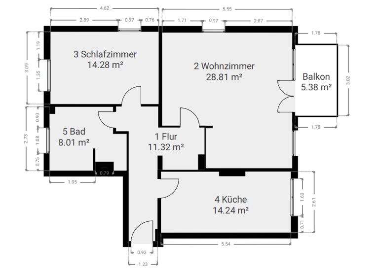 Wohnung zum Kauf 248.000 € 2 Zimmer 79,3 m² 1. Geschoss Seidnitz/Dobritz Dresden 01237