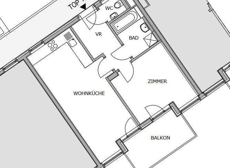 Wohnung zur Miete 493 € 2 Zimmer 46,3 m² 1. Geschoss Lend Graz 8020