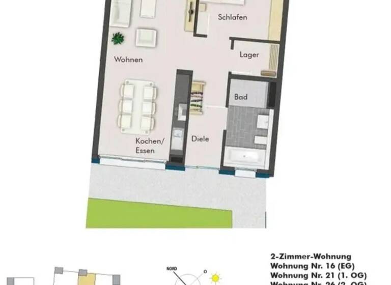 Wohnung zum Kauf 394.000 € 2,5 Zimmer 69,4 m² 1. Geschoss Besigheim 74354