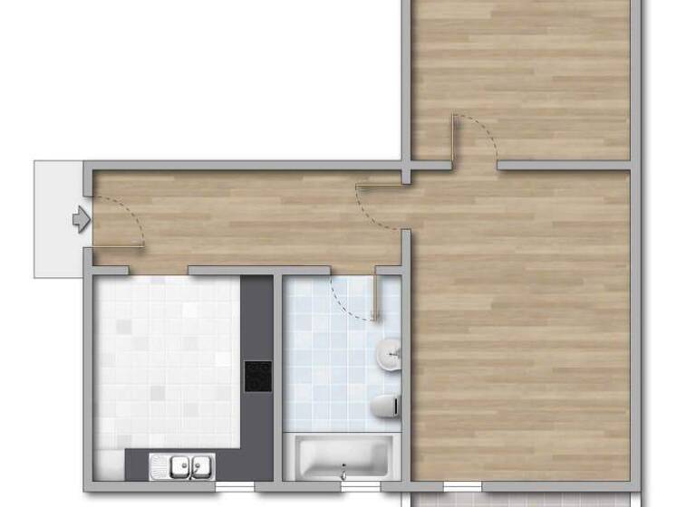 Wohnung zur Miete 305 € 2 Zimmer 53,9 m² 1. Geschoss Uhlstraße 31 Lusan Gera 07549