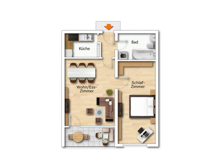 Wohnung zum Kauf 145.000 € 2 Zimmer 49 m²<br/>Wohnfläche EG<br/>Geschoss Katzwang / Reichelsdorf Ost / Reichelsdorfer Kelle Nürnberg 90455