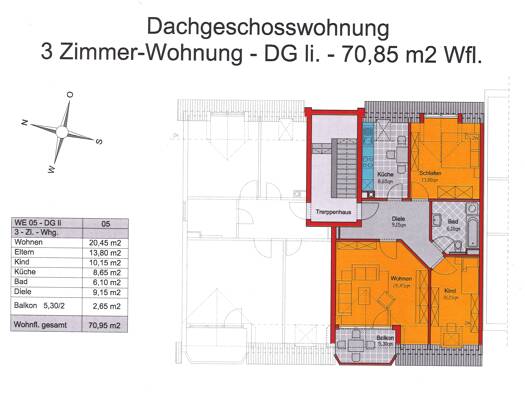 Wohnung zur Miete 660 € 3 Zimmer 71 m² Geschoss 3/3 frei ab 01.11.2026 Altötting Altötting 84503
