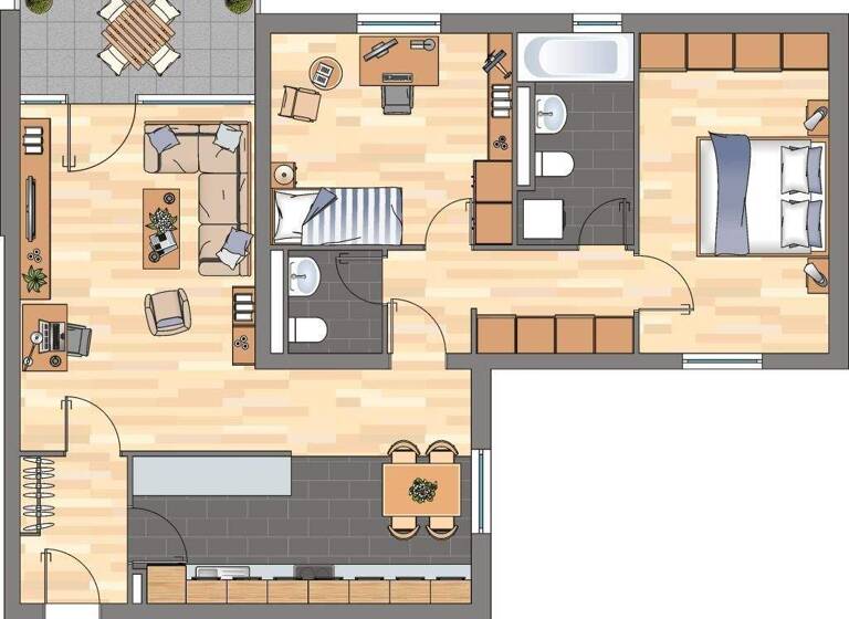Wohnung zur Miete 629 € 3 Zimmer 77,2 m² 2. Geschoss frei ab 13.03.2026 Ehrenhainstraße 120 Vohwinkel Wuppertal 42329