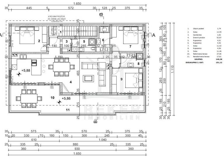 Penthouse zum Kauf 485.000 € 4 Zimmer 149 m² 2. Geschoss Porec 52440