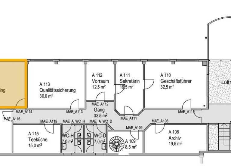 Bürofläche zur Miete provisionsfrei 1 Zimmer 33 m² Bürofläche Industriestraße 9 Mäder 6841