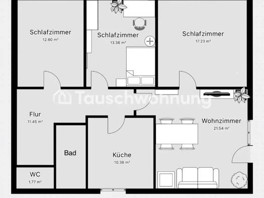 Wohnung zur Miete Tauschwohnung 1.410 € 4 Zimmer 88 m² EG Mooswald West 79110