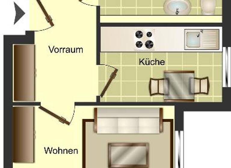 Wohnung zur Miete 629 € 3 Zimmer 71,6 m² EG frei ab 31.12.2026 Paulstraße 20 Solingen-Mitte Solingen 42651
