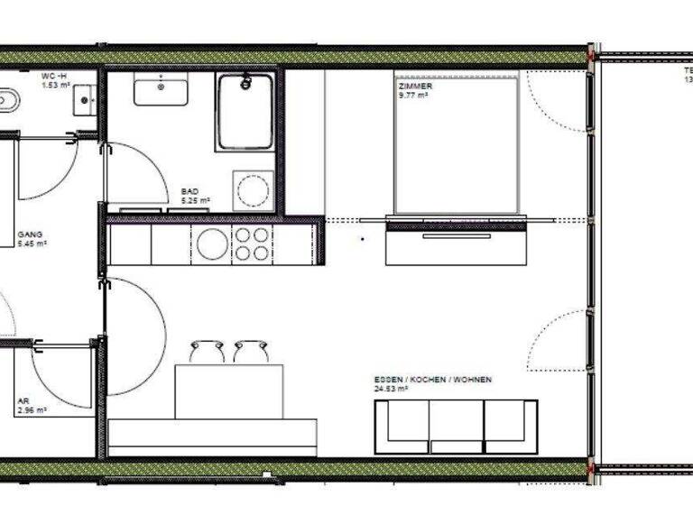 Wohnung zur Miete - Erstbezug 845 € 1,5 Zimmer 49,5 m² 1. Geschoss Feldkircher Straße 21 Frastanz 6820