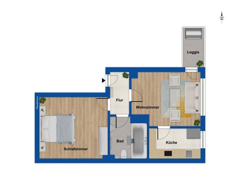 Wohnung zum Kauf provisionsfrei 99.500 € 2 Zimmer 50 m² Eppinghofen Mülheim an der Ruhr 45468