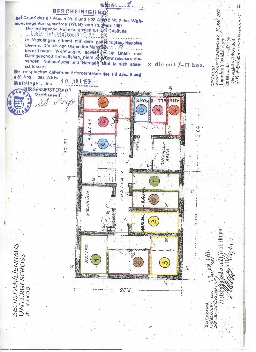 Wohnung zum Kauf provisionsfrei 154.000 € 2,5 Zimmer 42 m²<br/>Wohnfläche Heinrich Heine Straße 17 Waiblingen - Kernstadt Waiblingen 71332