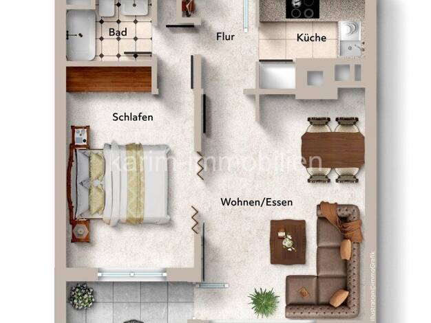 Wohnung zum Kauf 349.000 € 2 Zimmer 54 m² 1. Geschoss Agnesenstraße 3 Stühlinger Freiburg 79106