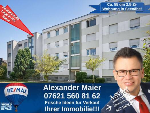 Wohnung zum Kauf 329.000 € 2,5 Zimmer 54,5 m² Staad Konstanz 78464