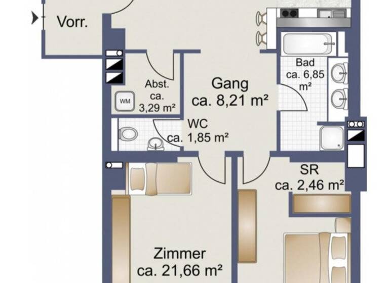 Wohnung zum Kauf 1.200.000 € 3 Zimmer 97,2 m² 2. Geschoss Gonzagagasse 2 Wien 1010