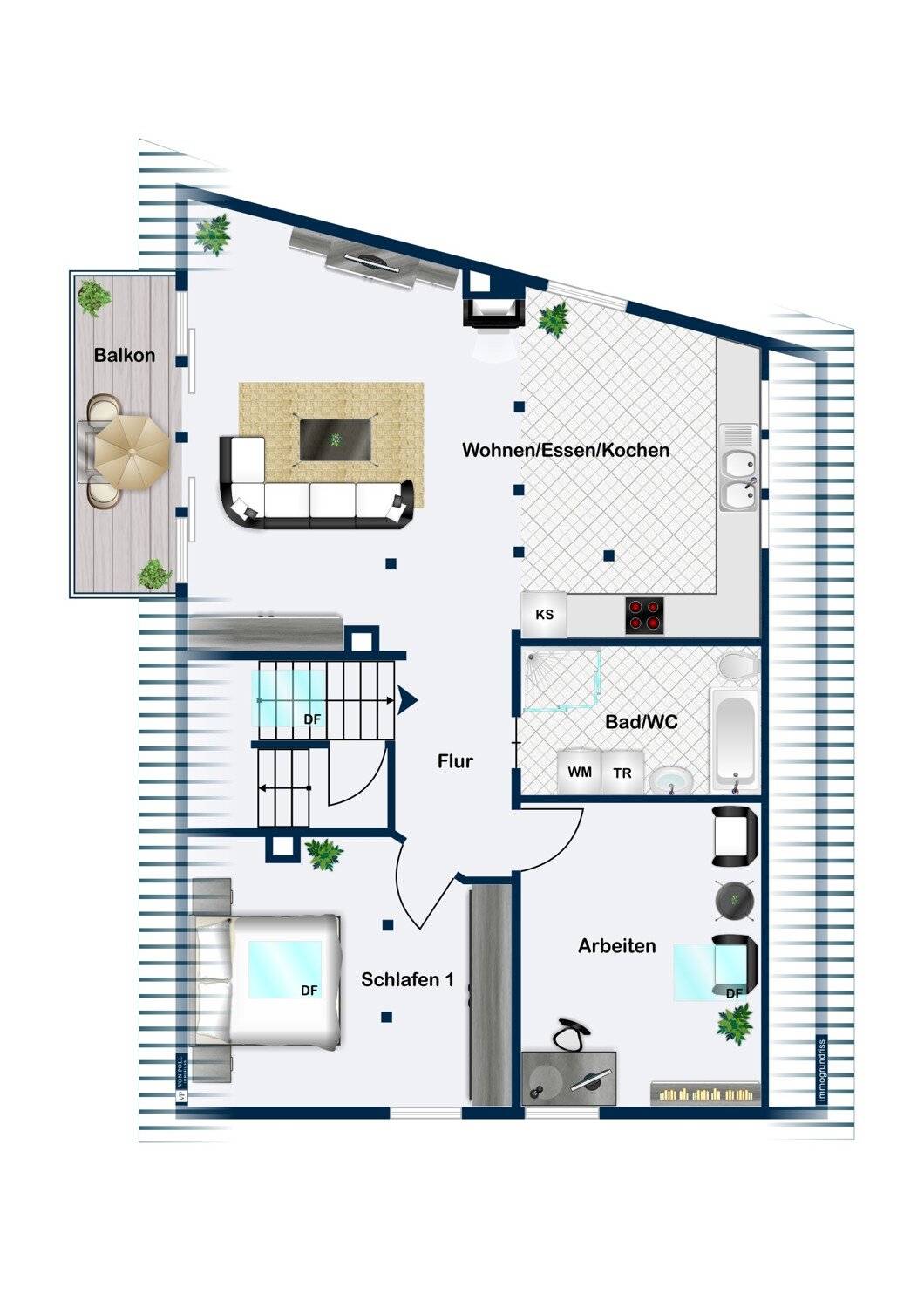 Wohnung zum Kauf 280.000 € 3 Zimmer 72 m²<br/>Wohnfläche 2.<br/>Geschoss Riddagshausen und Naturschutzgebiet Braunschweig 38104