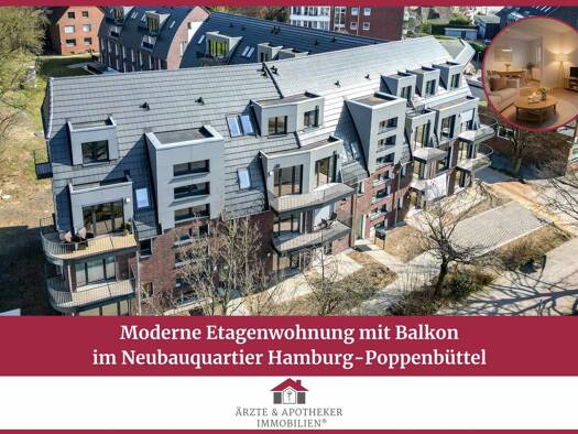 Wohnung zum Kauf - Erstbezug 489.000 € 3 Zimmer 65,7 m² Poppenbüttel Hamburg 22399