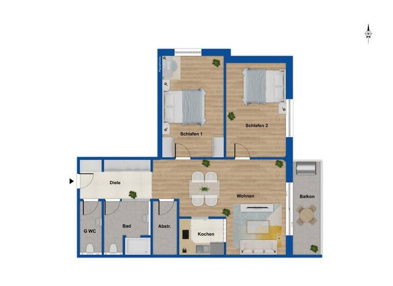 Wohnung zum Kauf 539.000 € 3 Zimmer 90,7 m² Marburg 35039