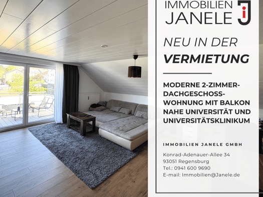 Wohnung zur Miete 920 € 2 Zimmer 70 m² Geschoss 2/2 frei ab 01.11.2026 Kumpfmühl-Ziegetsdorf-Neuprüll Regensburg 93051