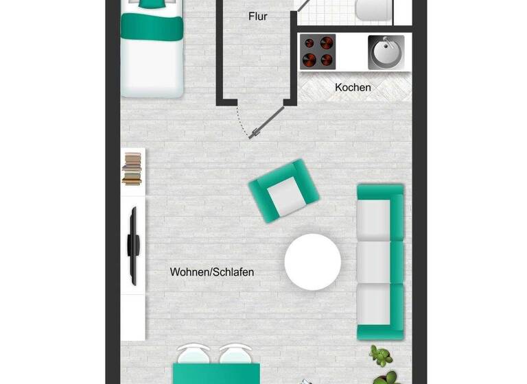 Studio zur Miete 869 € 1 Zimmer 38,5 m² 4. Geschoss frei ab sofort Forst-Kasten-Allee 121 Thalk.Obersendl.-Forsten-Fürstenr.-Solln München 81475