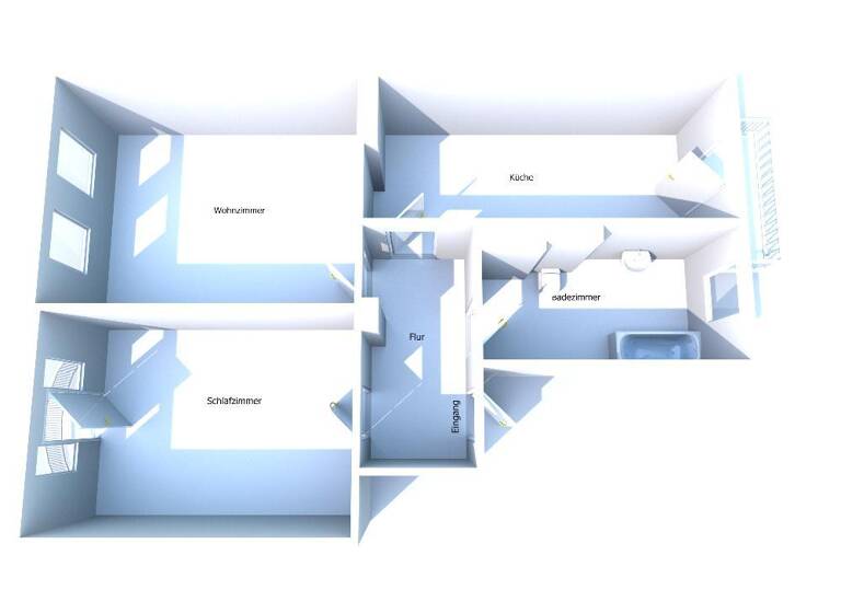 Wohnung zur Miete 395 € 2 Zimmer 74,1 m² 3. Geschoss Poppitzer Straße 23 Altriesa Riesa 01589