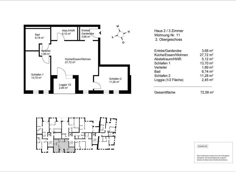 Wohnung zum Kauf - Erstbezug 428.222 € 2 Zimmer 72,6 m² 2. Geschoss Hofkirchen 94544