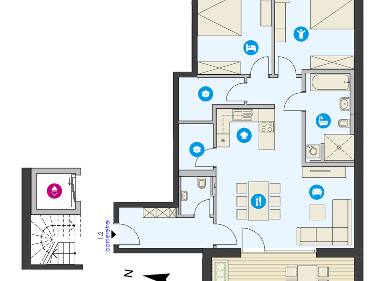 Wohnung zum Kauf provisionsfrei 496.000 € 3 Zimmer 104,3 m² 1. Geschoss frei ab sofort Marktplatz 50 Gunzenhausen 91710