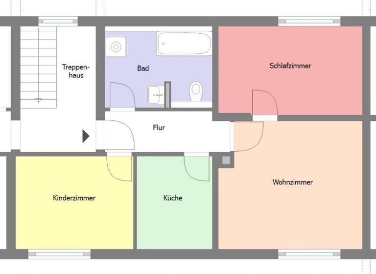 Wohnung zur Miete 300 € 3 Zimmer 53,2 m² 2. Geschoss frei ab sofort Waltersdorf 02799
