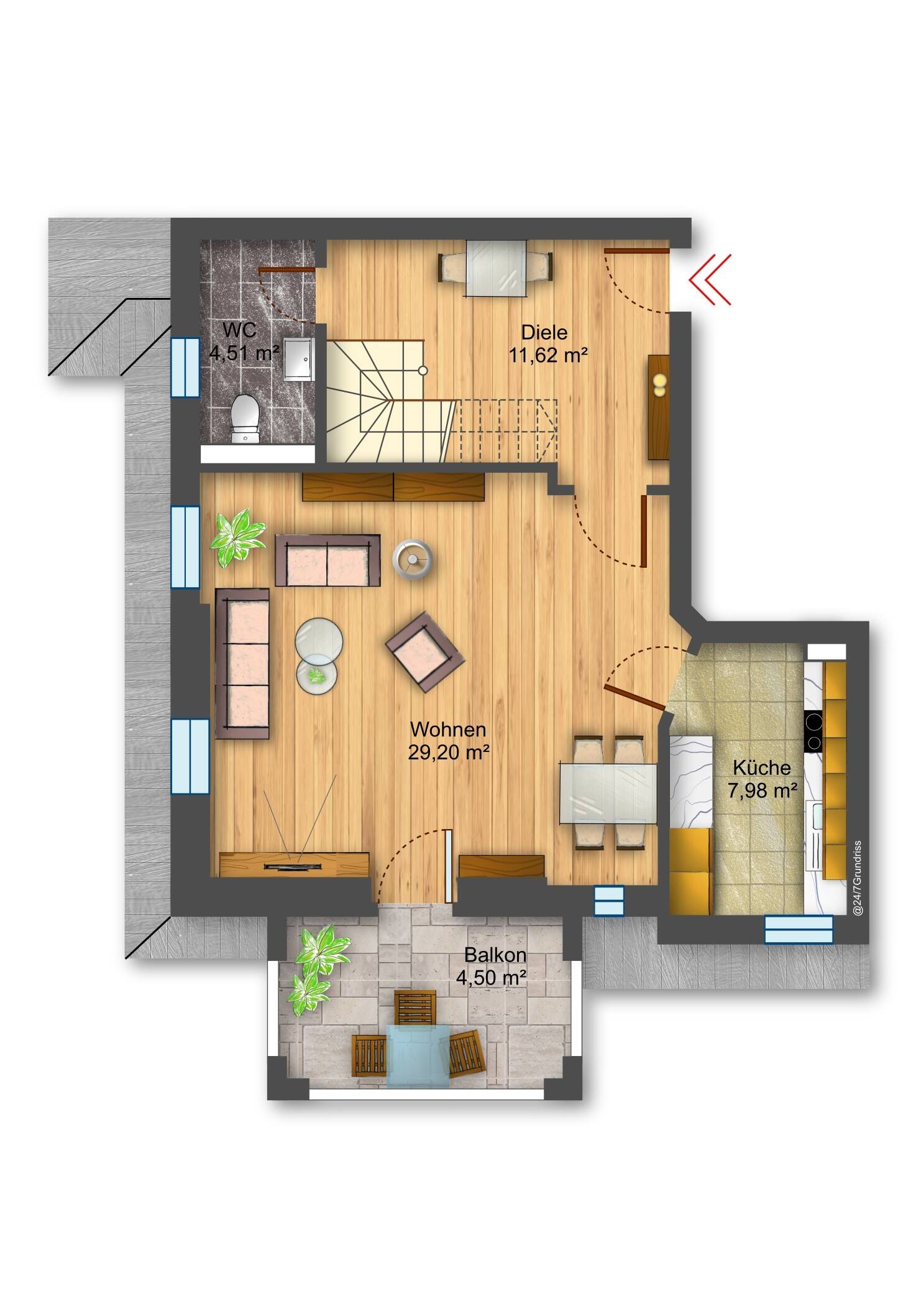 Maisonette zum Kauf als Kapitalanlage geeignet 365.000 € 3 Zimmer 100,2 m²<br/>Wohnfläche Ermelstraße 29 Striesen-Ost Dresden 01277