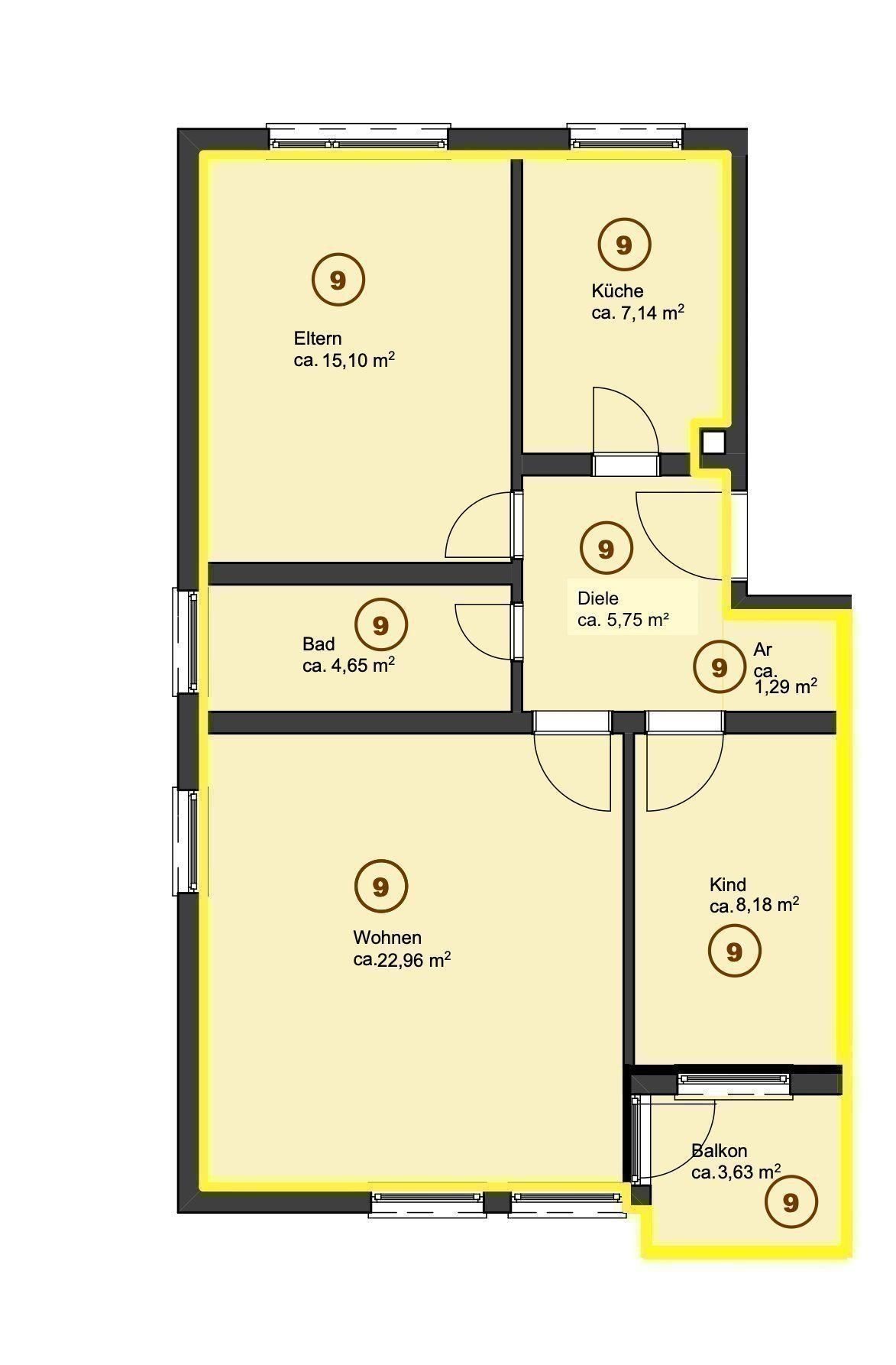 Immobilie zum Kauf provisionsfrei als Kapitalanlage geeignet 154.000 € 3 Zimmer 66,9 m²<br/>Fläche Höchstadt Höchstadt a.d.Aisch 91315