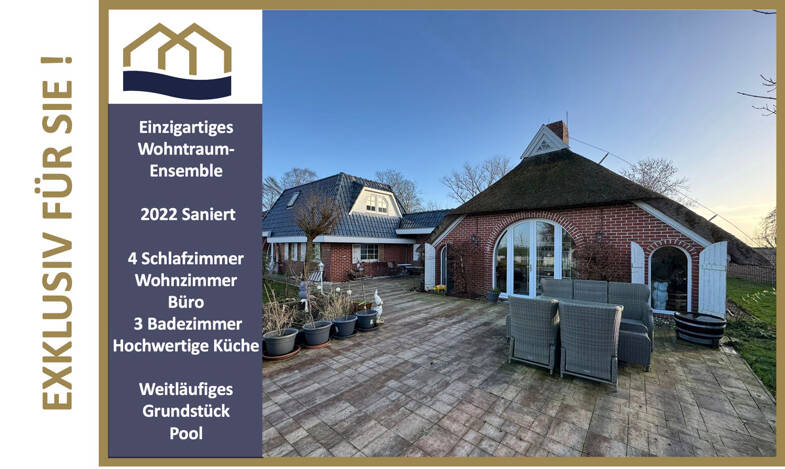 Einfamilienhaus zum Kauf 585.000 € 7 Zimmer 190 m² 2.325 m² Grundstück Edschenburger Weg 5 Edschenburg Stadland 26935