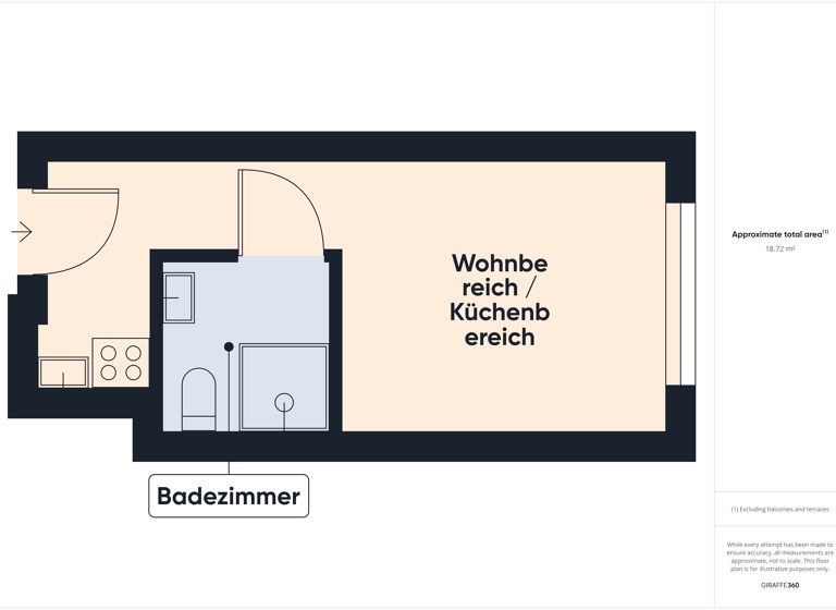 Wohnung zur Miete 854 € 1 Zimmer 18,7 m²<br/>Wohnfläche 5.<br/>Geschoss 01.06.2025<br/>Verfügbarkeit Resi-Huber-Platz 1 Sendling München 81371
