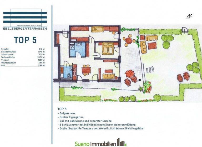 Wohnung zum Kauf 498.000 € 3 Zimmer 80 m² EG Ufer Linz 4030