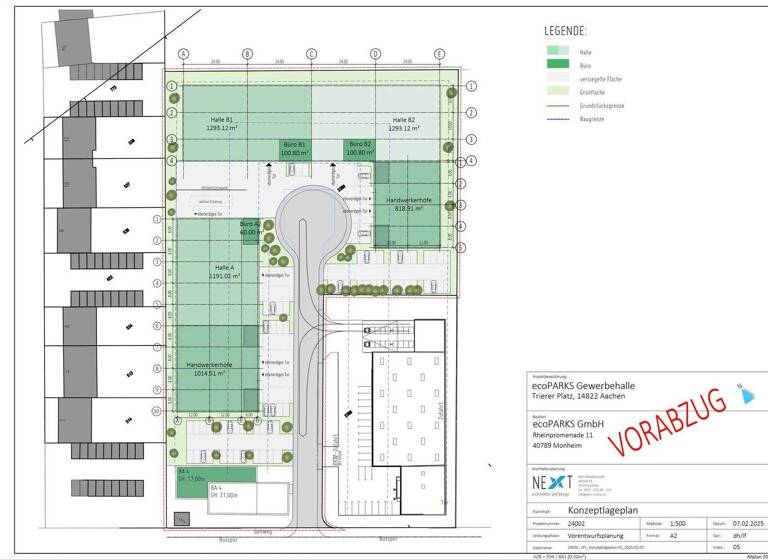 Lagerhalle zur Miete - Erstbezug 11,90 € 5.800 m² Lagerfläche teilbar ab 400 m² Trierer Straße 387 Brand Aachen 52078