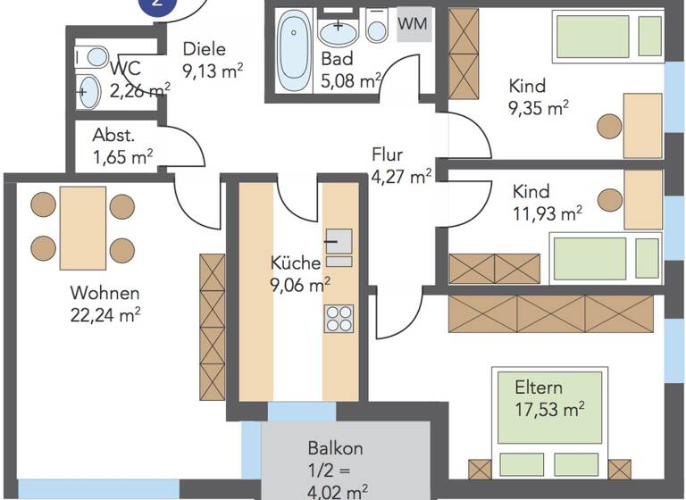 Wohnung zur Miete 750 € 4 Zimmer 93,6 m² 1. Geschoss frei ab 01.05.2026 Dr.-Wachler-Weg 37 Steinberg Goslar 38640