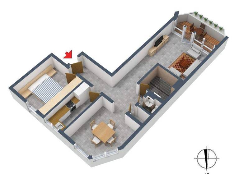 Wohnung zur Miete 1.205 € 3 Zimmer 88,4 m² 1. Geschoss frei ab sofort Waliser Straße 6/1 Ost Ludwigsburg 71640