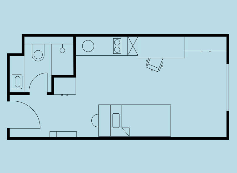 Studio zur Miete 860 € 1 Zimmer 19 m² frei ab sofort Köpenicker Straße 43 Mitte Berlin 10179