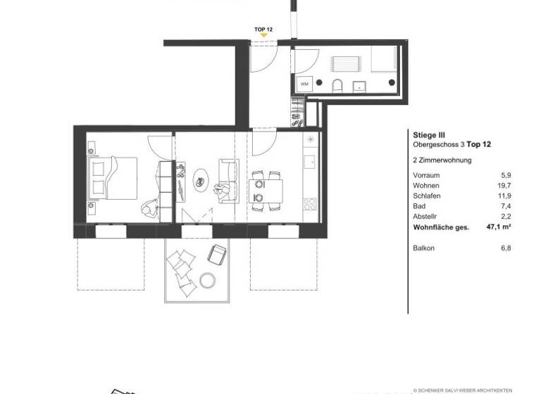 Wohnung zum Kauf - Erstbezug 476.252 € 2 Zimmer 47,1 m² Wien 1030