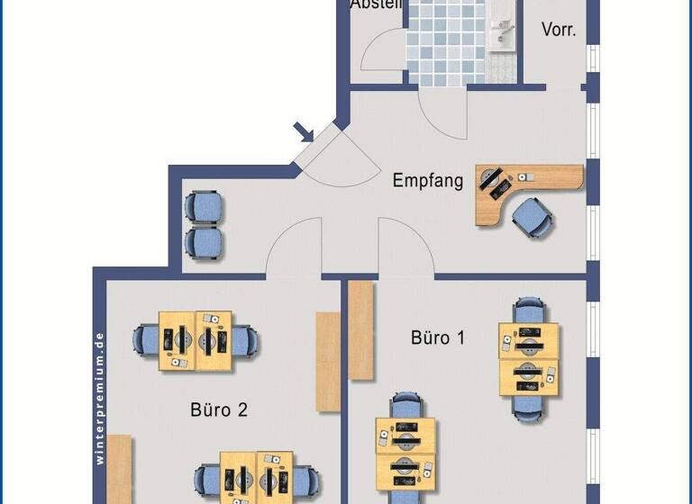 Bürofläche zur Miete 1.000 € 2 Zimmer 95,9 m² Bürofläche Biberach Biberach an der Riß 88400