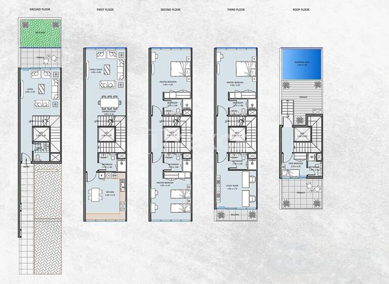 Haus zum Kauf 1.035.000 € 5 Zimmer 378 m² 52,6 m² Grundstück Abu Dhabi
