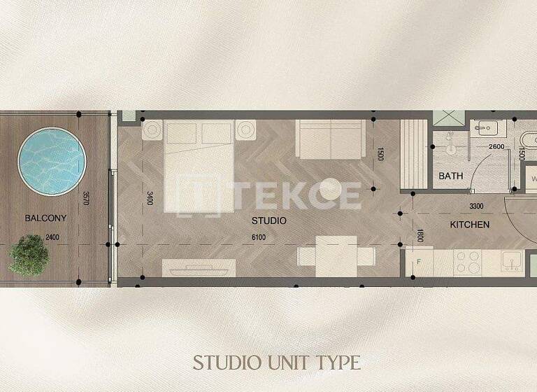 Studio zum Kauf 354.000 € 2 Zimmer 82 m² EG Dubai