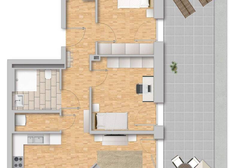 Penthouse zum Kauf - Erstbezug provisionsfrei 624.000 € 3 Zimmer 96,6 m² 2. Geschoss Sulzfeld 75056