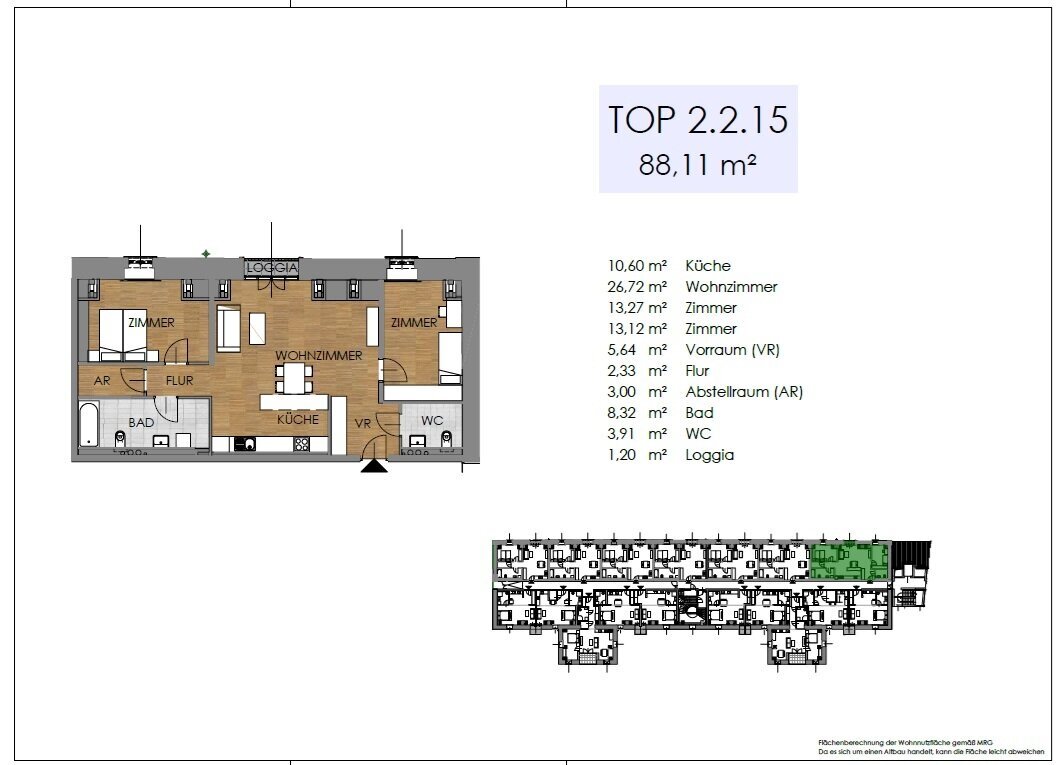 Wohnung zum Kauf 196.152 € 2 Zimmer 57,9 m²<br/>Wohnfläche 1.<br/>Geschoss Hainburg an der Donau 2410